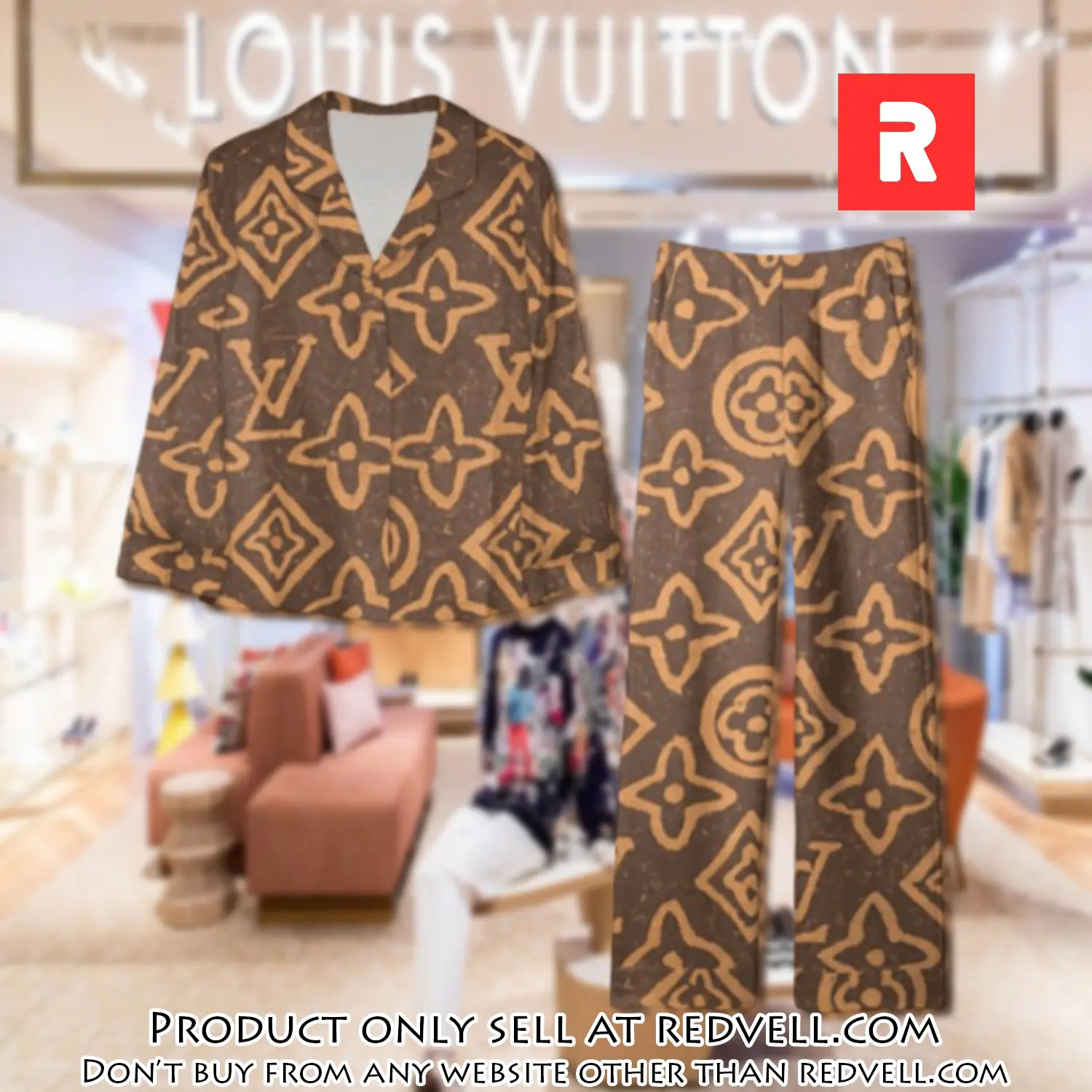 Trending luxury lv satin pajama set pjs1103 rv5537390